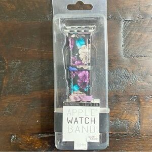 Smart Buddie Floral Leather Apple Watchband, 38mm NEW in Box